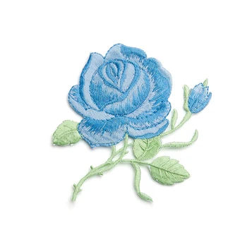1db Kiváló Minőségű Rose Hímzés Foltok, Kabát, Farmer Lyuk Öntapadó Matricák DIY Virágok Díszítő Kellékek