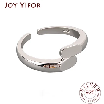 925 Sterling Ezüst Új Egyszerű Design Gyűrűk Bár Szomorú Nyitó Kézzel Készített Gyűrű Divat Finom Ékszerek