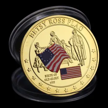 Egyesült Államok Betsy Ross Zászló Emlék Érme Történelem, a Régi Dicsőség Aranyozott Emlékérme USA Zászló Érme Érme Gyűjtők