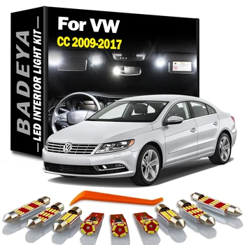 BADEYA Canbus LED Lámpa Készlet Volkswagen VW CC 2009 2010 2011 2012 2013 2014 2015 2016 2017 Kupola Térkép Lámpa Nem Hiba