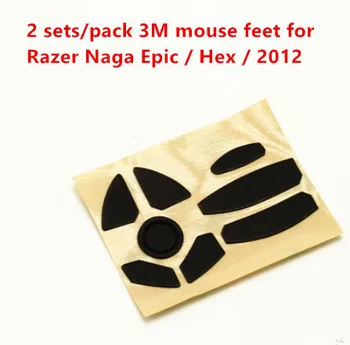 2 db/csomag 3M egér korcsolya egér láb a Razer Naga Epic / Hex / 2012 edition Cserélhető egér glide