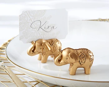 Új érkezés a Gyár közvetlenül eladó Esküvői Szívességet Szerencsés Arany Elefánt Hely Kártya Tulajdonosok Születésnap Esküvő Ajándék a Babának