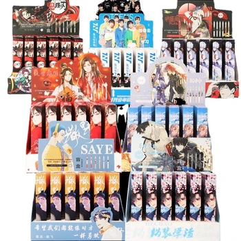 36 Db/doboz Anime Genshin Hatása Jujutsu Kaisen Démon Vadász Toll Játék Zselés Toll Vak Mystery Box Tanulmány Írószer Játékok Ajándék 0,5 mm