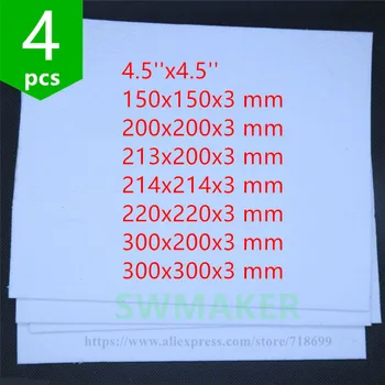 4db*Reprap 3D-s nyomtató különböző méretű fűtött ágy szigetelés, lemez, lap Fűtés Ágy Szigetelés Vatta 0