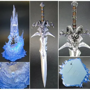 Akciófigura 28 cm World of Warcraft Lich King DC7 Arthas Frost Bomlás Kard Dísz Cosplay Kellékek, Játék, Ajándék