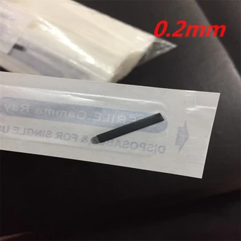 500pc/doboz Nano agulhas-medencei Lemez 0,2 mm Para Microblading Tű Több 12 Flex U Alakú Tetoválás Penge Kézi Szemöldök Toll Tebori