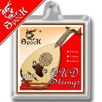 Spock SD110 12 String Oud Húrok Átlátszó Nylon Ezüst Bevonatú Réz Ötvözet Seb alkalmas 12 String Oud