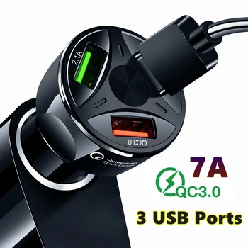Autós Töltő USB Quick Charge 3 Port Phaeton Phideon Változat Touran Bogár T-Cross-T-Roc Amarok Tarok MOIA