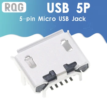 10DB Micro USB-5P,5-pin-Micro USB, Jack,5Pins Micro USB-Csatlakozó Farok Töltés mini USB aljzat