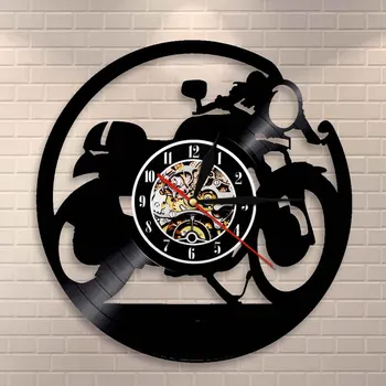 Cafe Racer Óra Kézzel Készített Bakelit Falióra Klasszikus Motoros Bakelit Falióra Motorkerékpár Óra Motoros Versenyző Lovas Ajándék