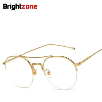 Brightzone Divat Vintage Fél Keret, Szemüveg Keret, Férfiak, Nők Rövidlátás Szemüveg Látvány Keret Optikai Számítógépes Védőszemüveg oculos