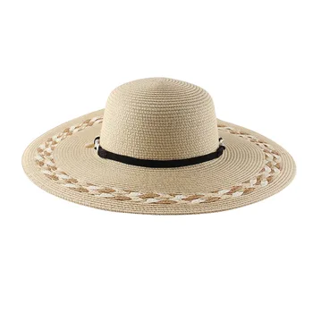 Nagy shell kagyló szalmakalap fedora kalap kalap férfiak, mind a nők strand sapka, nyári kalap shell kalap curling kalap 2