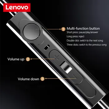 Új Lenovo QF310 Fülhallgató, Vezetékes Fejhallgató Csatlakozás, Mic In-Ear stílus Könnyű Headset Huawei iOS Android Telefon 3