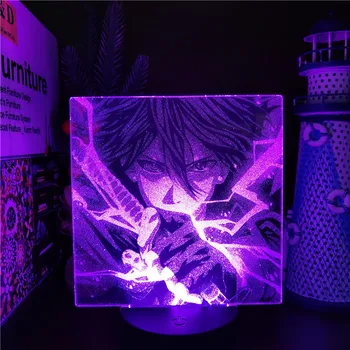 Az Anime a Naruto Uzumaki 3D-s Illúzió Lámpa Uchiha Sasuke Ábra Akril LED-es Éjszakai Fény, Színes, asztali Lámpa Hálószoba Decor Gyerekek Ajándék 4