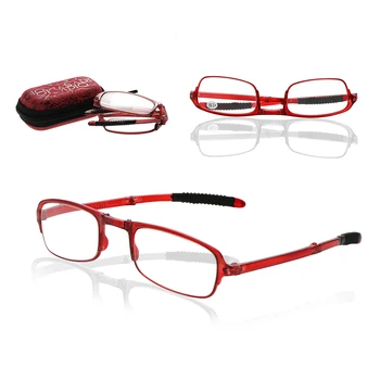 Unisex Divat Összehajtható Olvasó Szemüveg Esetén Hordozható Fém Keret Szemüveg Nagyító Nők Férfiak Vision Care Szemüveg +1.0 ~+4.