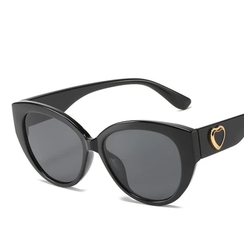 Új női napszemüveg retro nagy keret macska szemét napszemüveg divatos szex szív napszemüveg női kifutón divatos szemüveg
