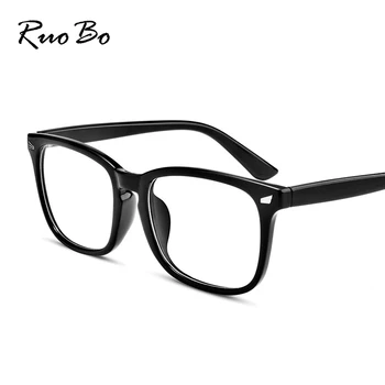 RUOBO Szegecs Anti Kék Fény Szemüveg Keret, A Férfiak, Nők, Átlátszó Optikai Látvány Szemüveg Számítógép Kék Blokkoló Szemüveg