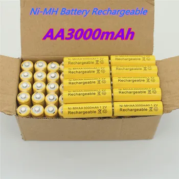 Veciikala-100% - os.Eredeti.recargables.de.NI-MH.baterías recargables.de.1,2 V. AA3000mAh.precargables.para.park.