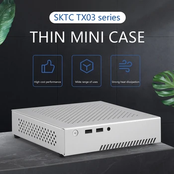 TX03 Mini ITX Esetben Számítógép Alváz HTPC Fogadó Esetben USB2.0 ITX Burkolat Asztali Esetben 0