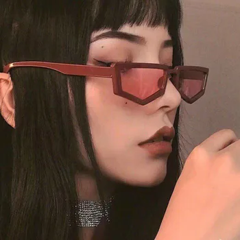 Évjárat Napszemüveg Női Retro Tér Gradiens Pajzs Vörös Nap Szemüveg Női Luxus Designer Kis Szemüveg Oculos De Sol