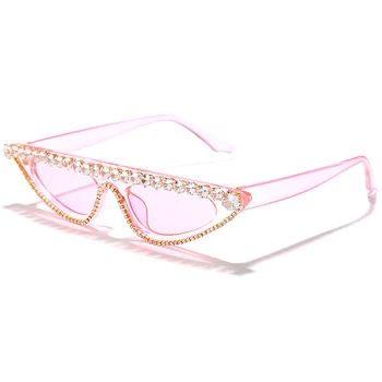 Macska Szemét Napszemüveg Nők 2020 Luxus Gyémánt Napszemüveg Férfi Kis Szemüveges Hölgyek Vintage Fényes Napszemüveg Retro Női 1