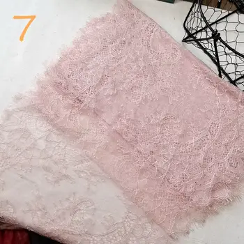 35CM Szélesség Gyönyörű meztelen rózsaszín szempillák csipke DIY ruha kiegészítők, fátyol, esküvői dekoráció szövet 1