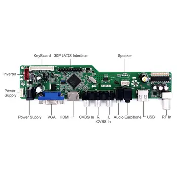 Monitor Testület Készlet N141I1-L01 N141I1-L02 N141I1-L03 TV+HDMI+VGA+AV+USB LCD LED képernyő Vezérlő Tábla Driver 1 CCFL 1