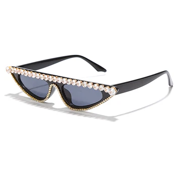 Macska Szemét Napszemüveg Nők 2020 Luxus Gyémánt Napszemüveg Férfi Kis Szemüveges Hölgyek Vintage Fényes Napszemüveg Retro Női 3