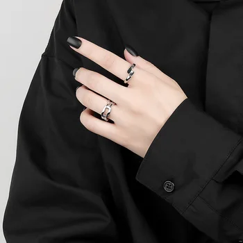 925 Sterling Ezüst Új Egyszerű Design Gyűrűk Bár Szomorú Nyitó Kézzel Készített Gyűrű Divat Finom Ékszerek 3
