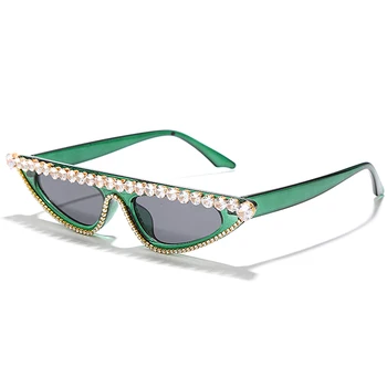 Macska Szemét Napszemüveg Nők 2020 Luxus Gyémánt Napszemüveg Férfi Kis Szemüveges Hölgyek Vintage Fényes Napszemüveg Retro Női 4