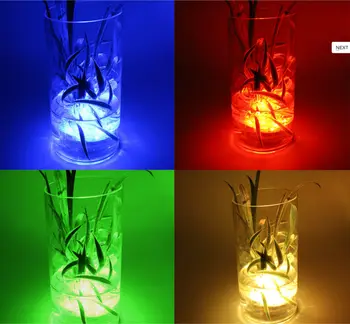 Merülő Gyertya Vízálló RGB Többszínű Váza Alap lámpa 10 LED Esküvő Party Dekoráció ünnepi fények papír lantern 4