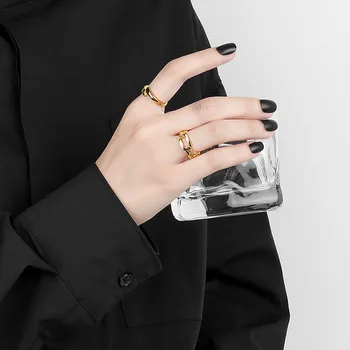 925 Sterling Ezüst Új Egyszerű Design Gyűrűk Bár Szomorú Nyitó Kézzel Készített Gyűrű Divat Finom Ékszerek 4