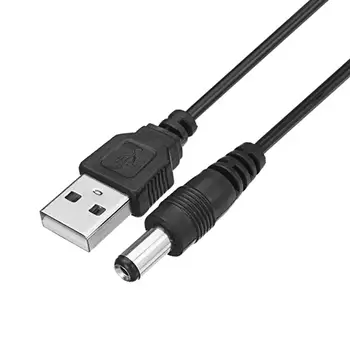 1M hálózati Kábel USB Port 5,5 x 2,1 mm 5V DC Hordó Jack Csatlakozó Vezeték Kábelek LED Lámpák Vagy Egyéb Eszközök USB Kábel 4