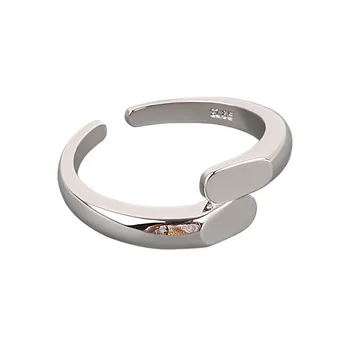 925 Sterling Ezüst Új Egyszerű Design Gyűrűk Bár Szomorú Nyitó Kézzel Készített Gyűrű Divat Finom Ékszerek 5