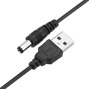 1M hálózati Kábel USB Port 5,5 x 2,1 mm 5V DC Hordó Jack Csatlakozó Vezeték Kábelek LED Lámpák Vagy Egyéb Eszközök USB Kábel 5